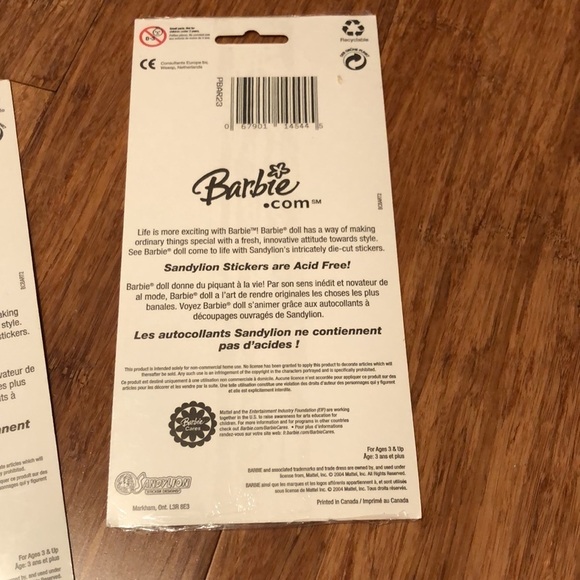 NWT Bundle of 4 packages of Barbie Stickers (2 sheets/ package) - Picture 10 of 12